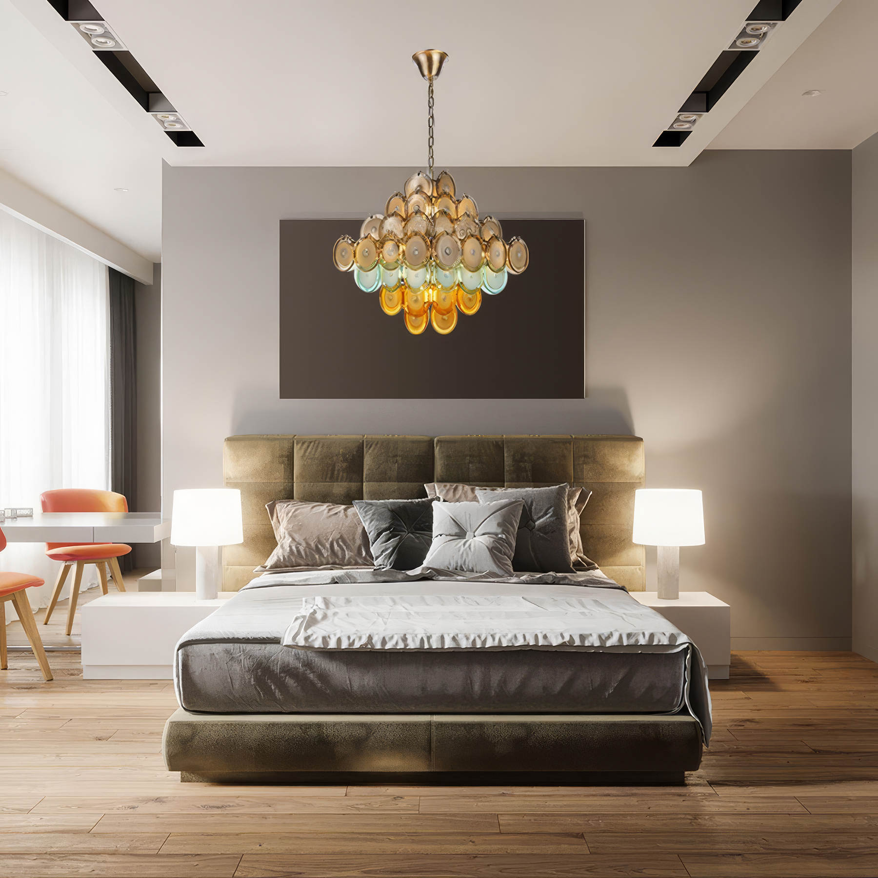 TOKENS CASCADE люстра ромбовидная M