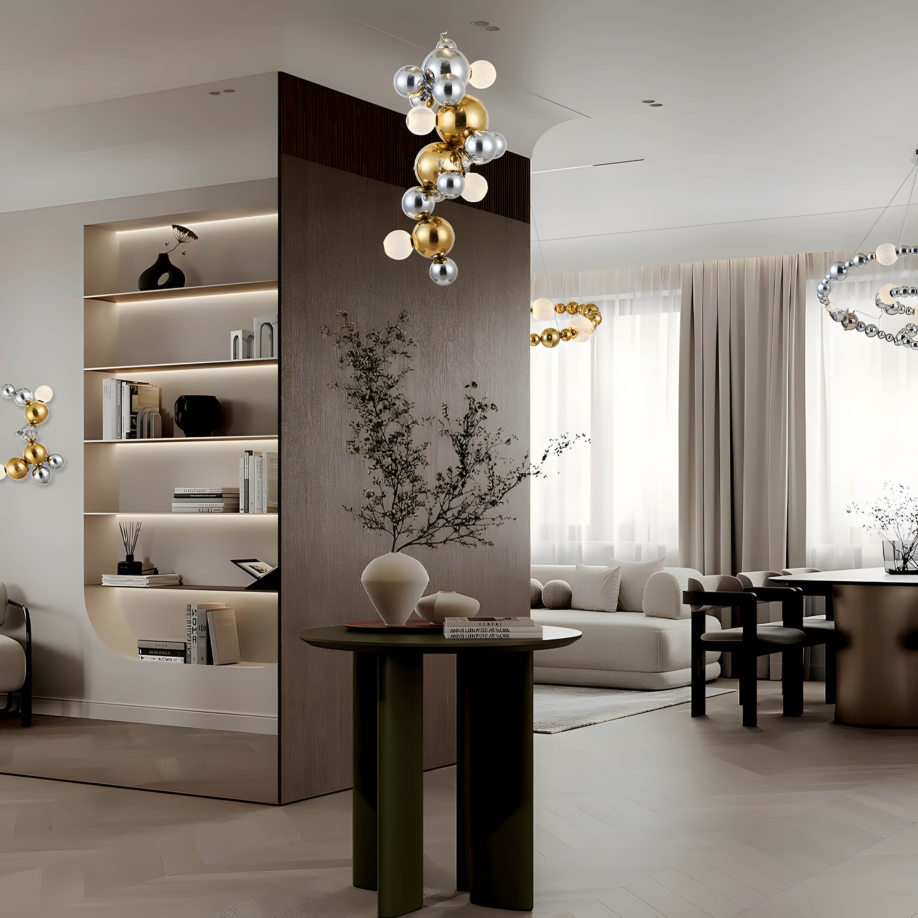 METAL BLOOM люстра вертикальная