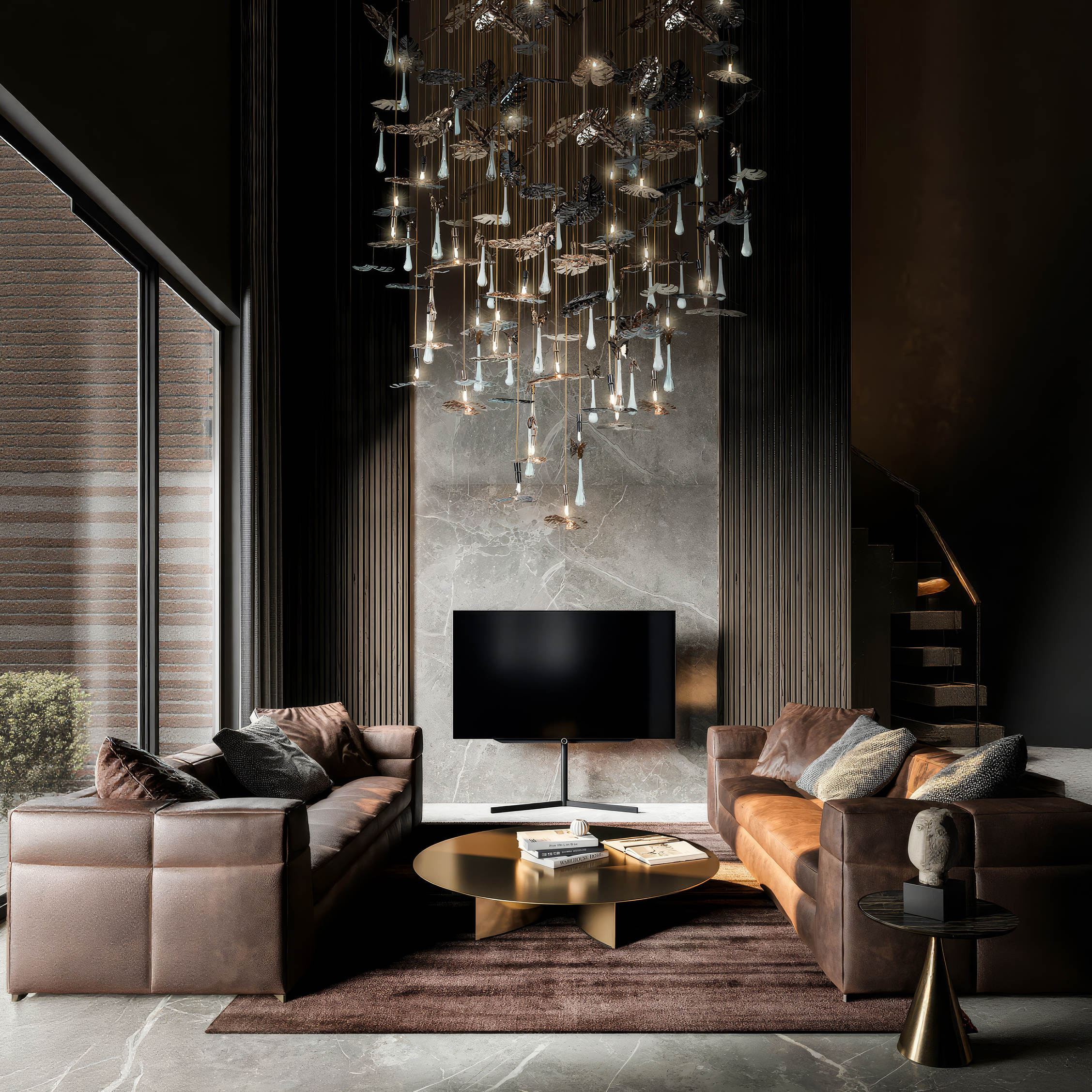 LEAVES WHISPER световая инсталляция (металл)