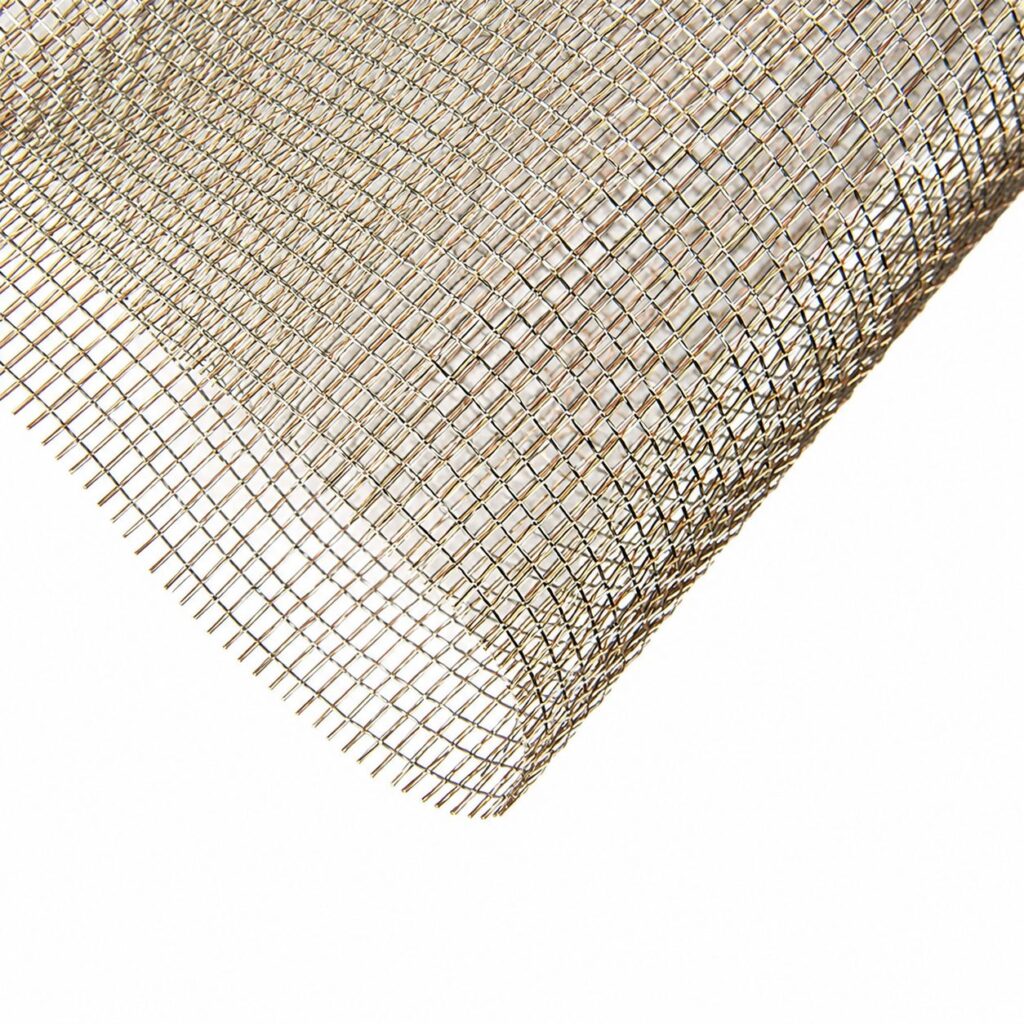 Textile Veil — Silver Open Mesh