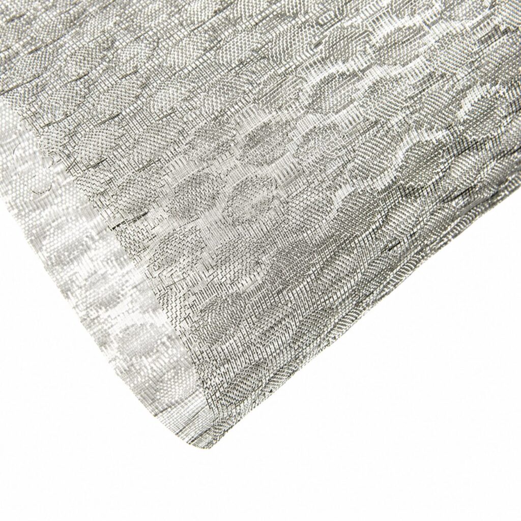 Textile Veil — Silver Lace Pattern