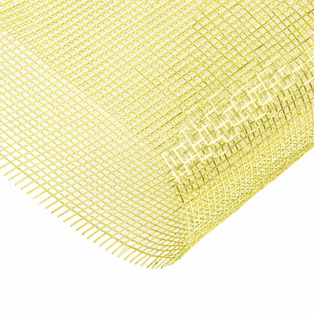 Textile Veil — Lemon Gold Grid