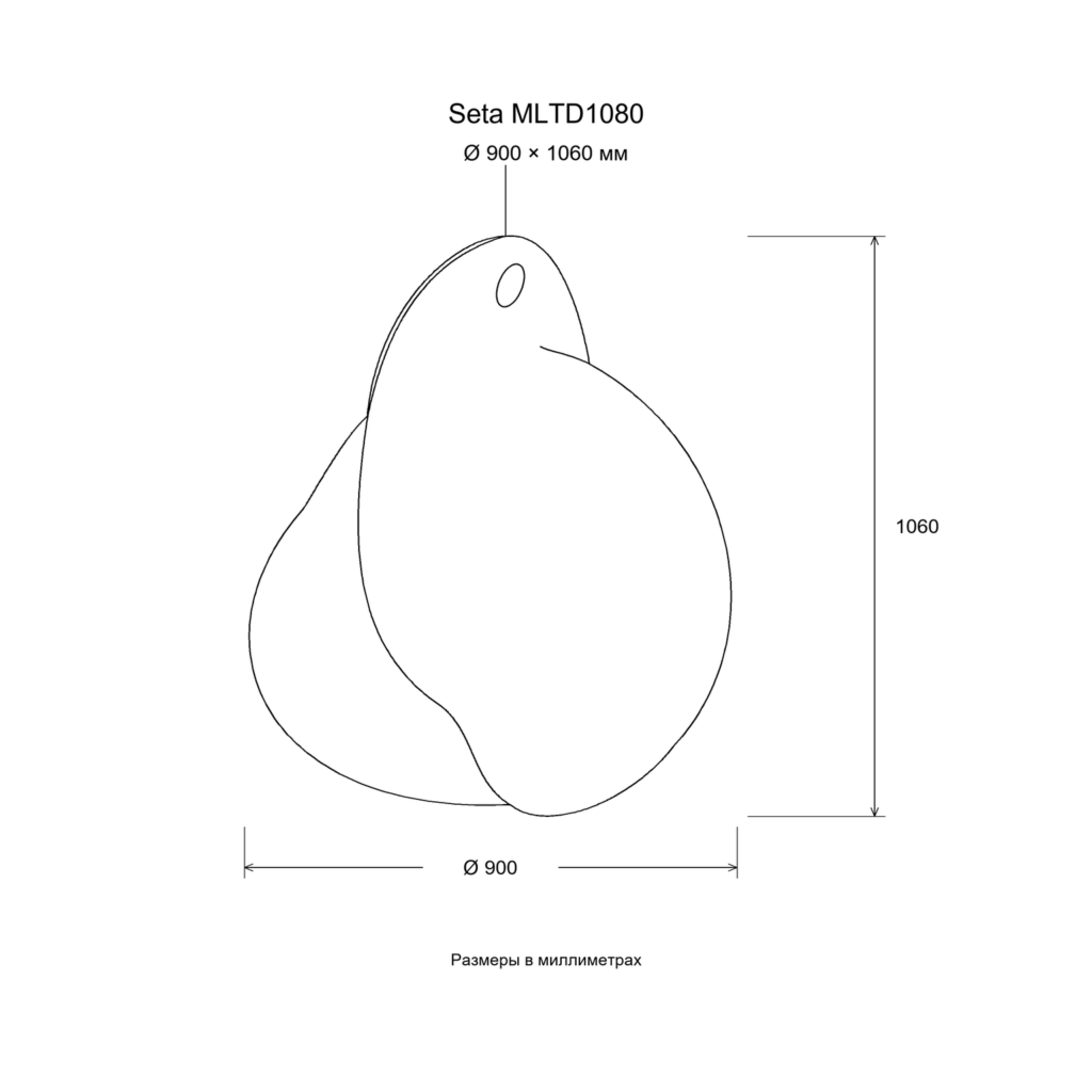 Seta MLTD1080 — Размер: Ø 900 × 1060 мм
