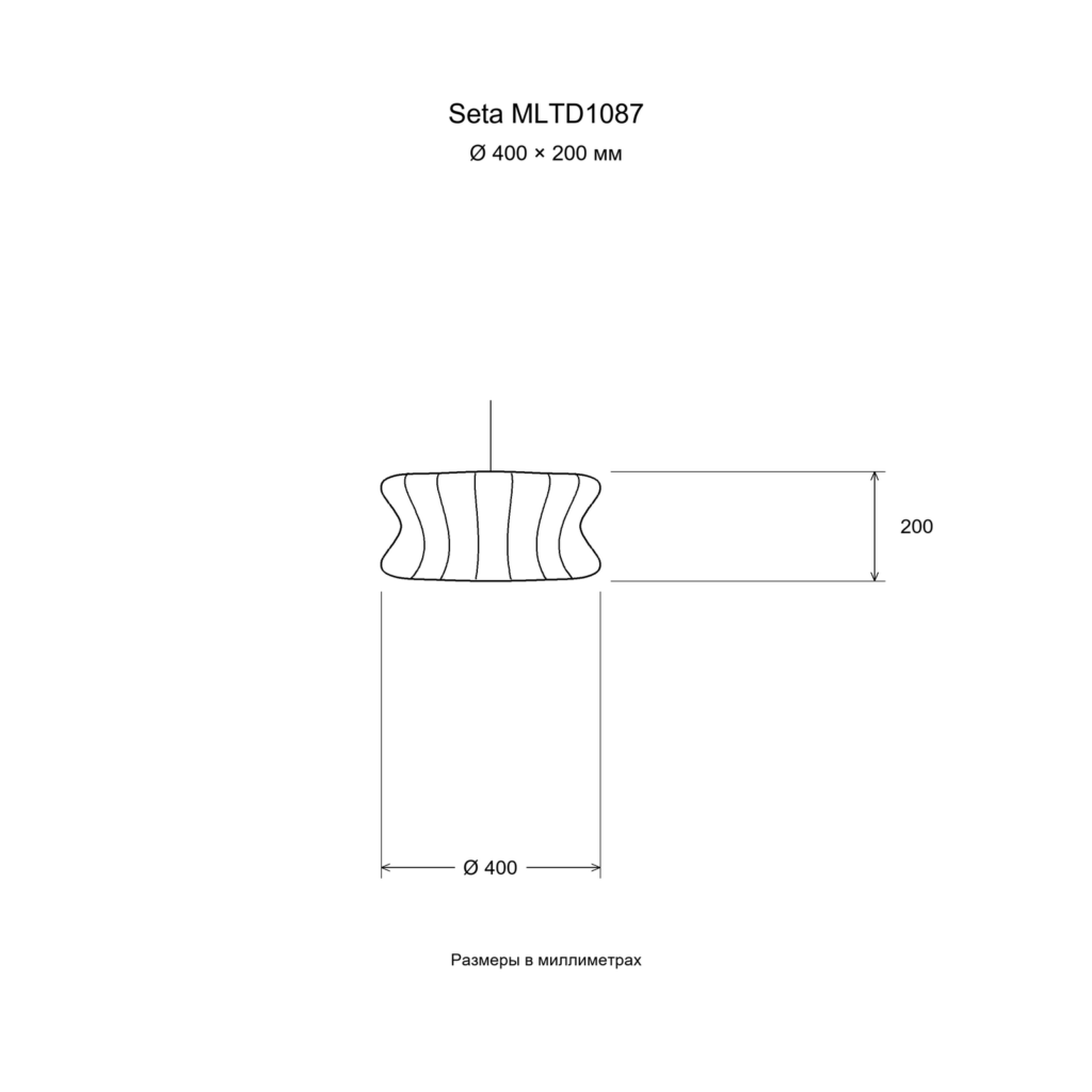 Seta MLTD1087 — Размер: Ø 400 × 200 мм