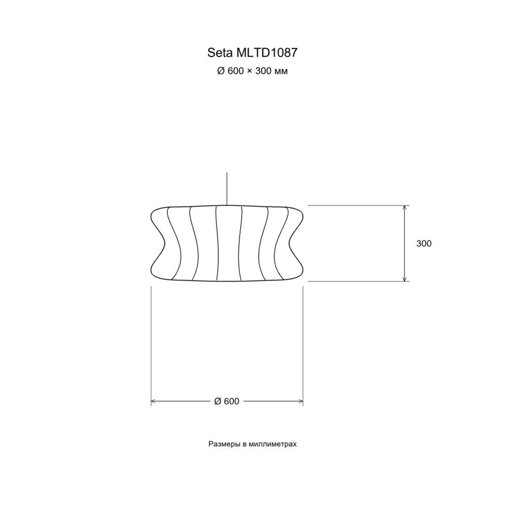 Seta MLTD1087 — Размер: Ø 600 × 300 мм