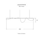 Lasso MLTD3139 — размерная схема 2000 × 300 мм