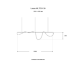 Lasso MLTD3139 — размерная схема 1500 × 300 мм
