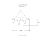 Lasso MLTD3140 — размерная схема Ø 800 × 300 мм
