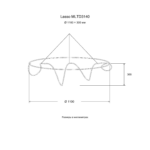 Lasso MLTD3140 — размерная схема Ø 1100 × 300 мм