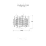 ARANEUM MLTD3323 — Чертёж Ø 1000 × 800 мм