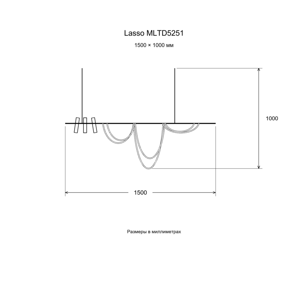 Lasso MLTD5251 — размерная схема 1500 × 1000 мм