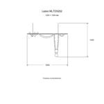 Lasso MLTD5252 — размерная схема 1200 × 1000 мм