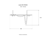 Lasso MLTD5252 — размерная схема 1500 × 1000 мм