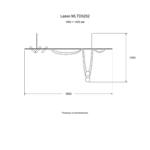 Lasso MLTD5252 — размерная схема 1800 × 1000 мм